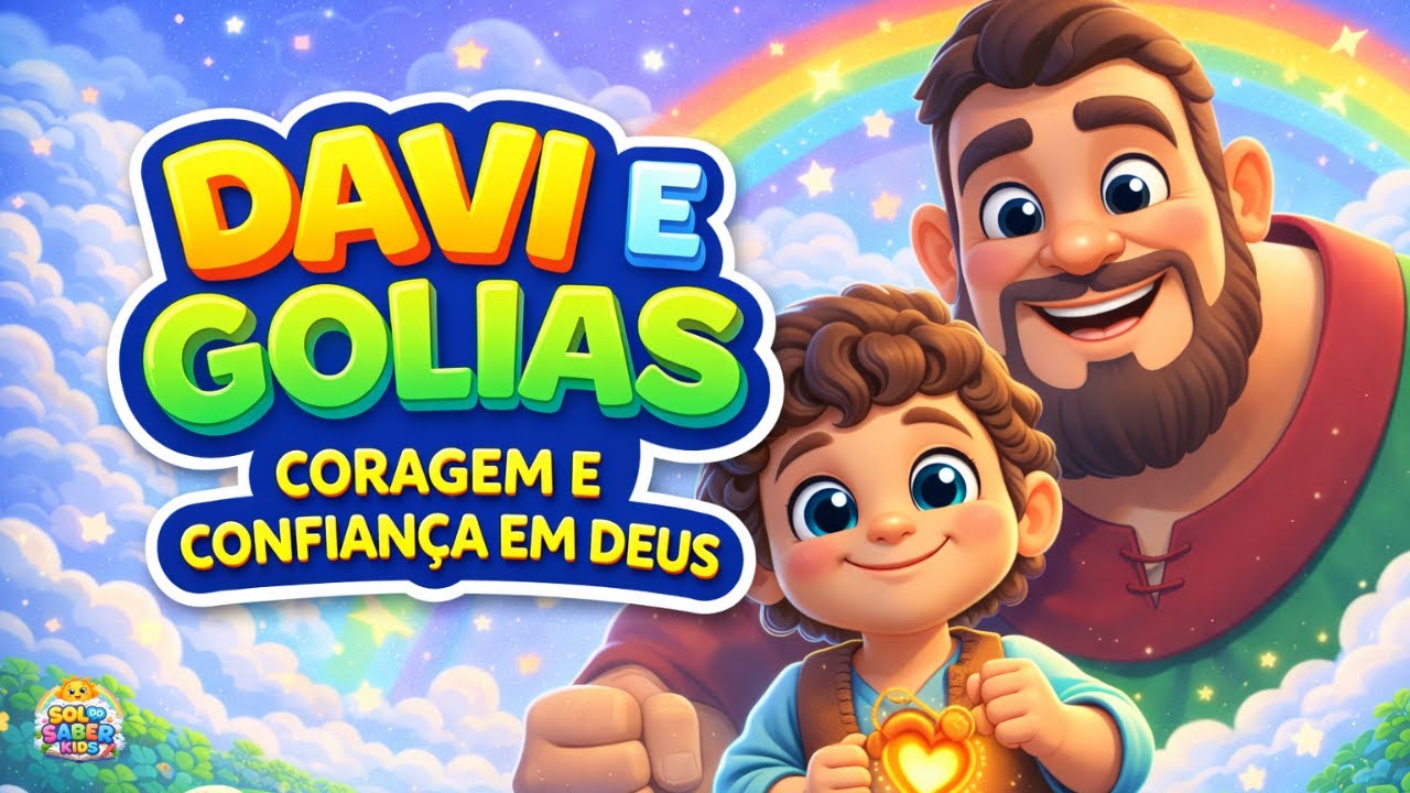 🎵 Davi e Golias | Coragem e Confiança em Deus | Música Infantil Educativa