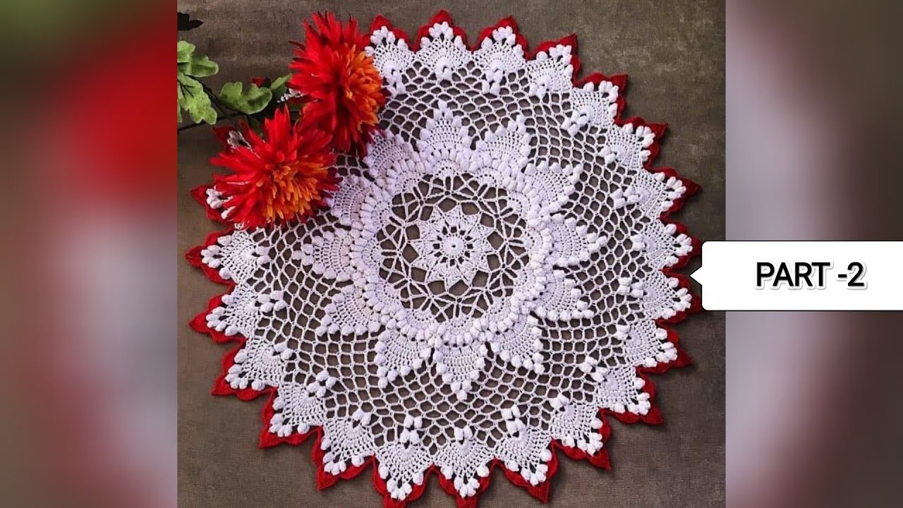 Biggest Mandala /Doily/Crosia Rumal/Table cover/ पायदान की नई डिजाइन हिंदी मे with english subtitles