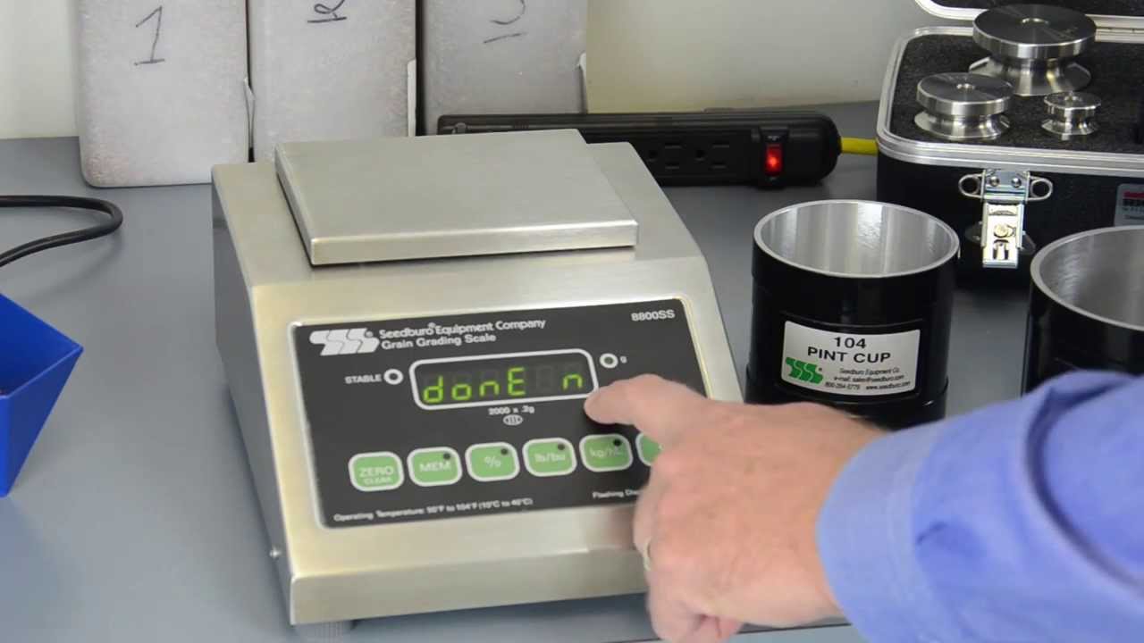 Change the cup size on a Seedburo 8800SS Computer Grain Scale