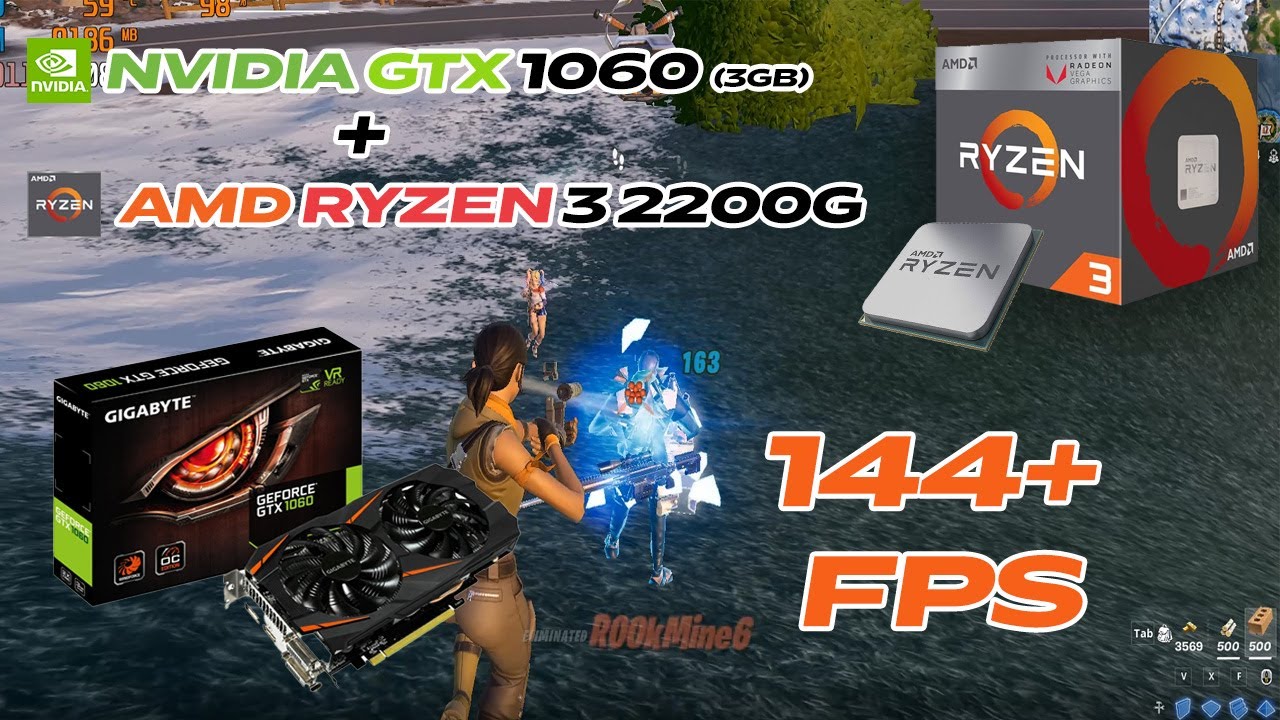 Fortnite Chapter 5 Season 1: Ryzen 3 2200G + GTX 1060 3GB | 1080p Performance Mode Benchmark