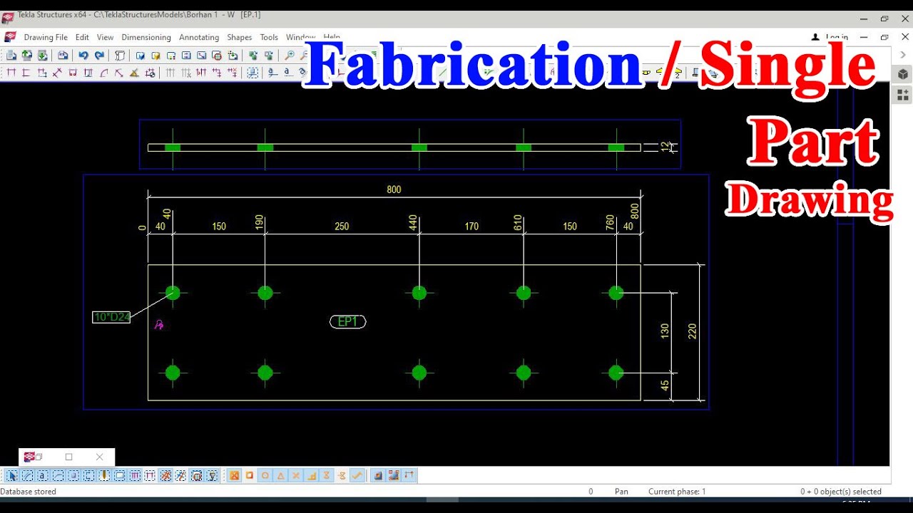 How to create Single Part Drawing | Tekla Tutorial bangla | Fabrication Drawings-1 | PEB