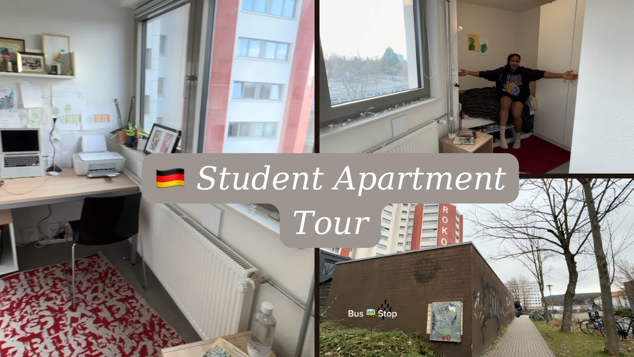 German Student Apartment TOUR // Robert Koch Dorm Tour + Cost of living as a Student in Germany