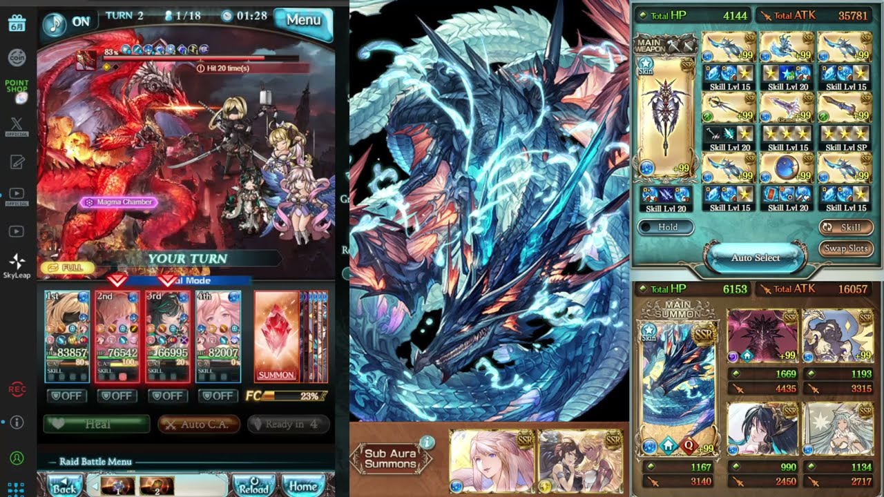 [GBF] Lvl 250 Leviathan Omega Testing with M3 Exalto weapon FA / [グラブル]レヴィアンゲイズ・マレ