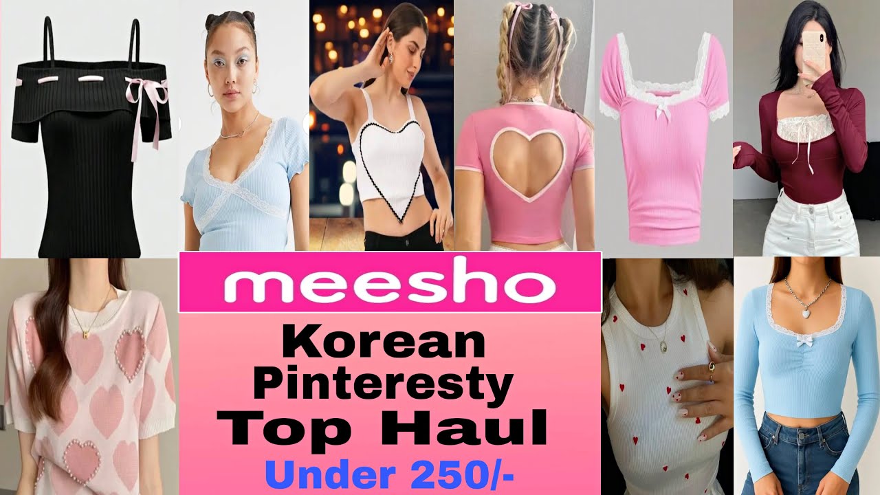 Meesho Pinteresty Top ✨️| Meesho Trendy Korean Tops Haul ✨️| Meesho Summer Tops ✨️#top #korean 