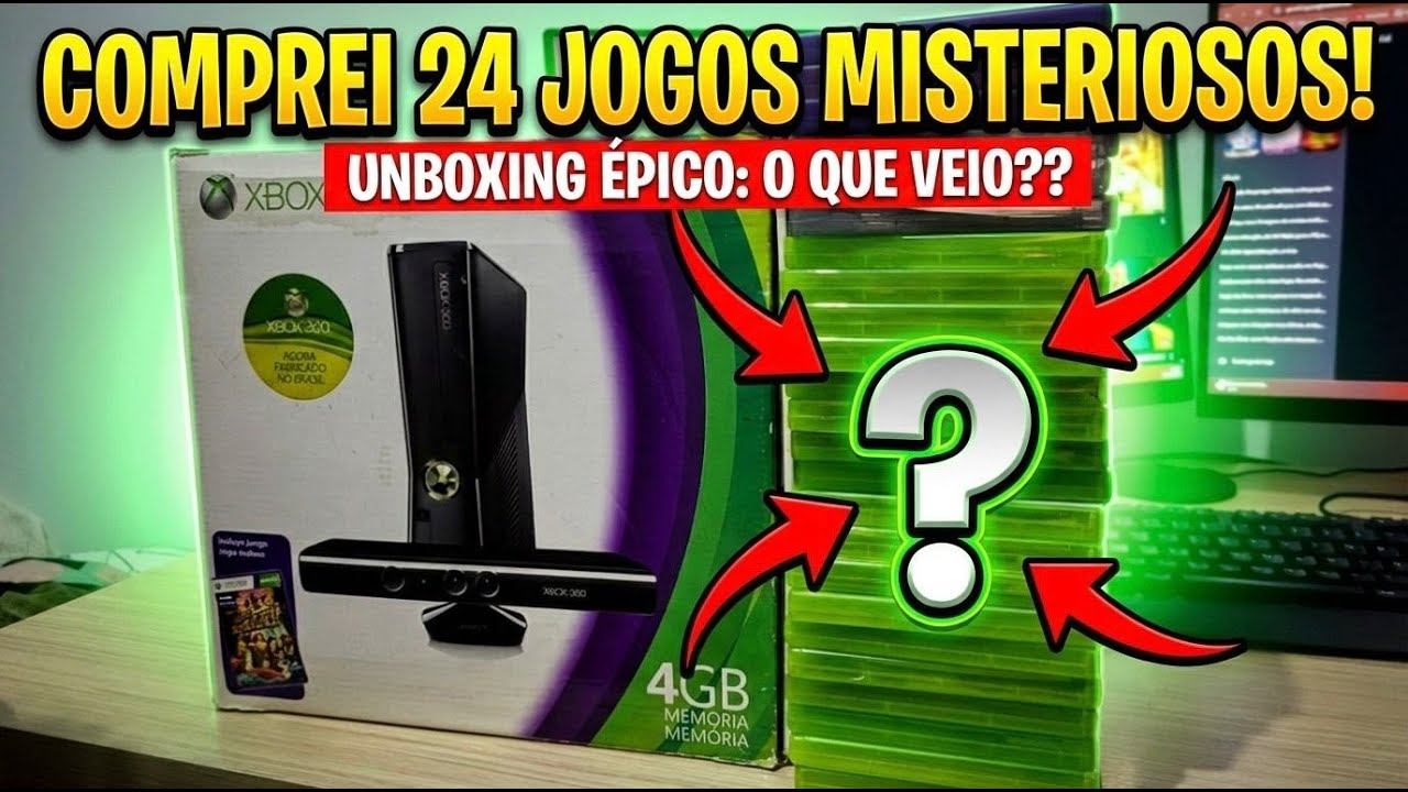 COMPREI 24 JOGOS DE XBOX 360 E ACHEI O QUE NÃO DEVIA! 😱