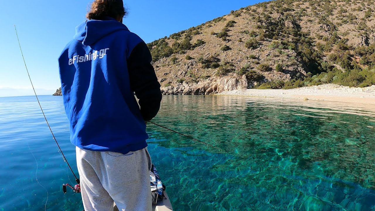 ΨΑΡΕΜΑ ΜΕ ΚΑΓΙΑΚ ΧΑΜΟΣ ΑΠΟ ΜΑΓΙΑΤΙΚΑ ΣΤΑ ΚΡΥΣΤΑΛΛΙΝΑ ΝΕΡΑ - KAYAK FISHING AMBERJACKS SLOW JIGGING