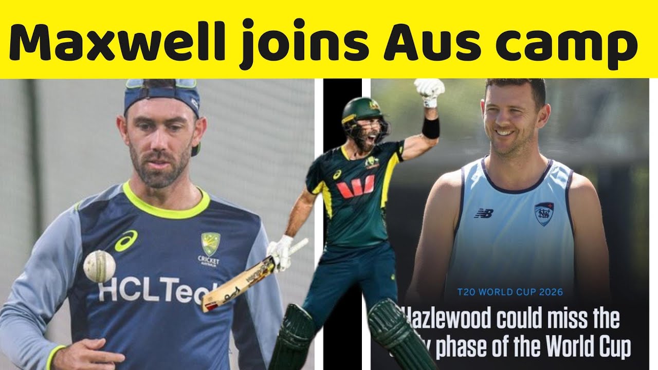 Glenn Maxwell joins Australian cricket team before t20 world cup 2026|| cricket || Travis Head