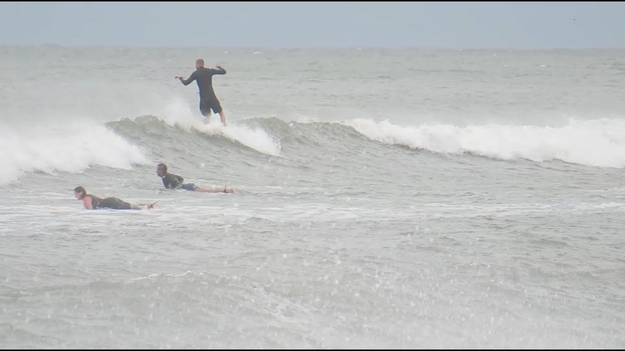 Wrightsville Beach after Ophelia: Surfers catch the waves, beachgoers hit the sand