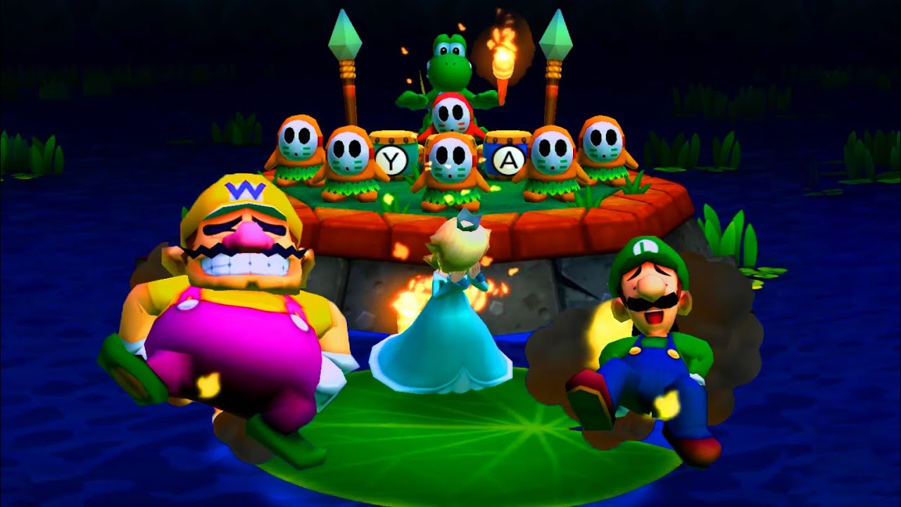 Mario Party The Top 100 Minigames  Yoshi Vs Luigi Vs Rosalina Vs Wario (Very Hard)