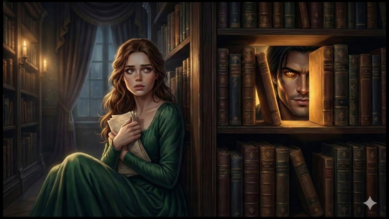 She Disappeared Between the Rows of Books—The Alpha King Followed. 