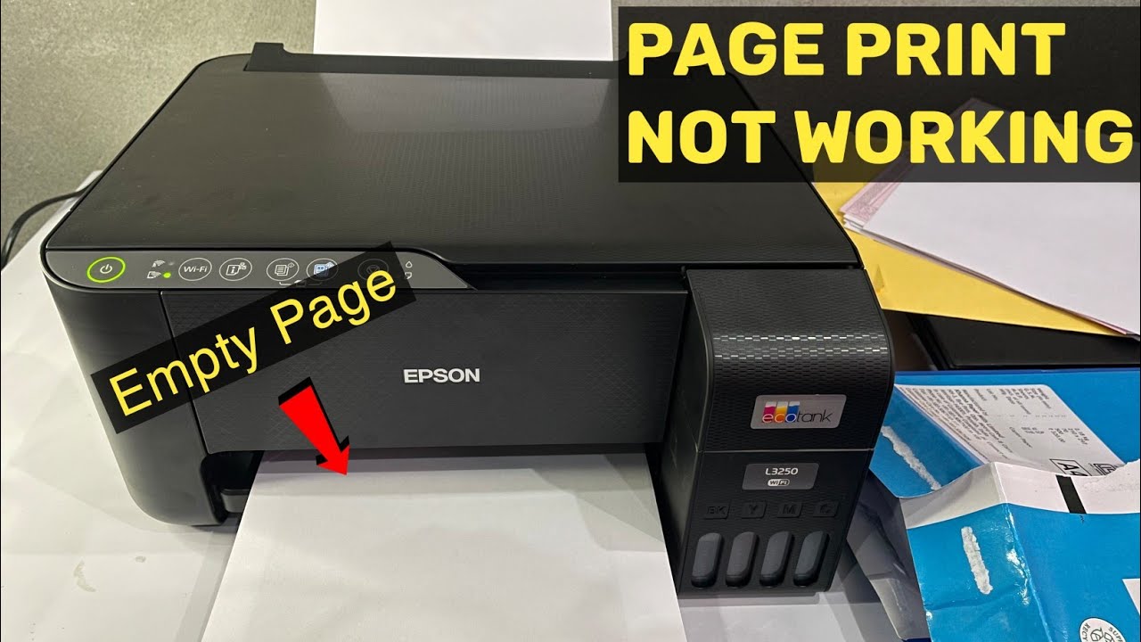 Black ink not Working in Printer Epson L3250 | black page not print