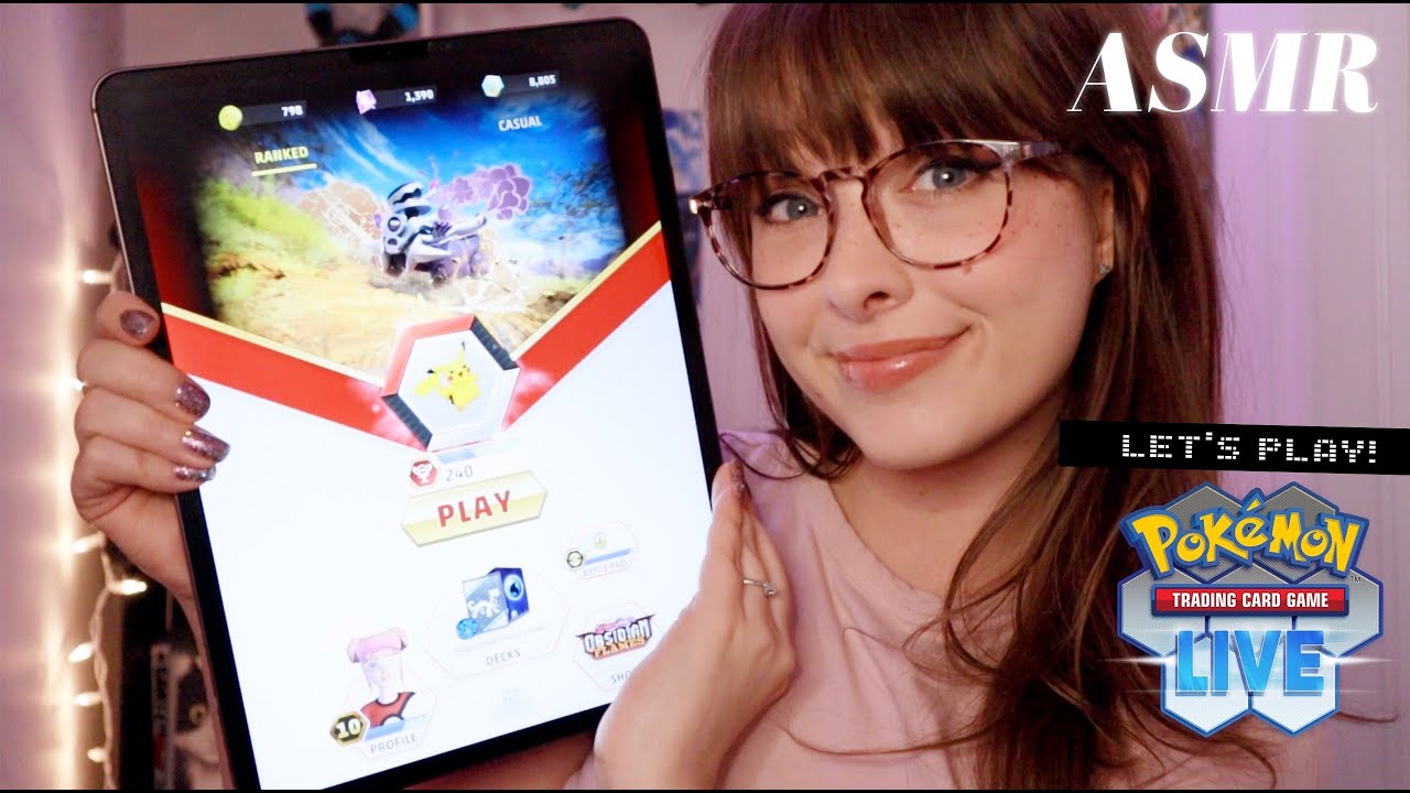 ASMR 🌟 Let's Play Pokemon TCG Live Together!~ Relaxing iPad Gaming for a Good Nights Sleep 🌙