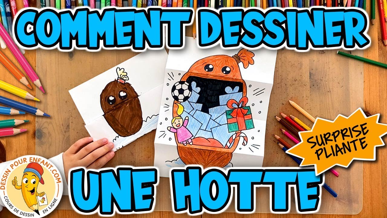 Comment dessiner la HOTTE du père noël en surprise pliante