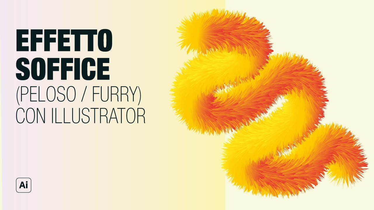Come creare un effetto soffice (Peloso o Pelliccia) con Adobe Illustrator