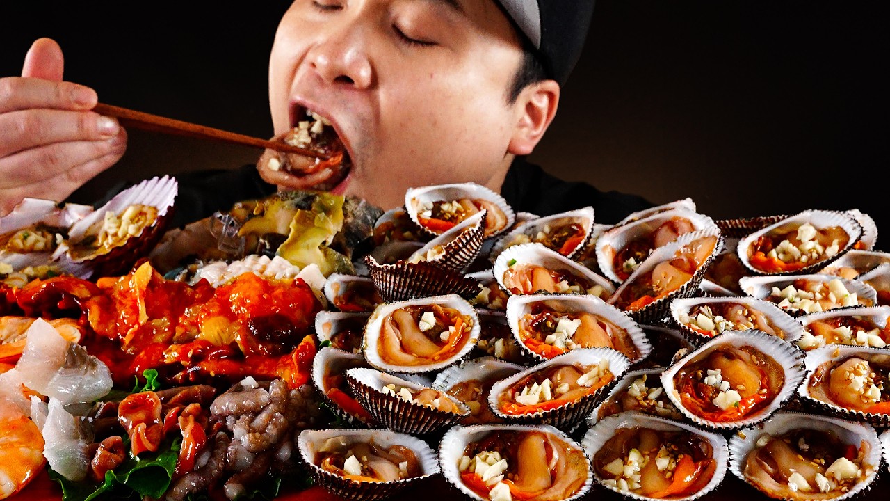 단맛이 좋은 피꼬막회와 모듬해산물 먹방~!! Raw blood cockles, Seafood Platter