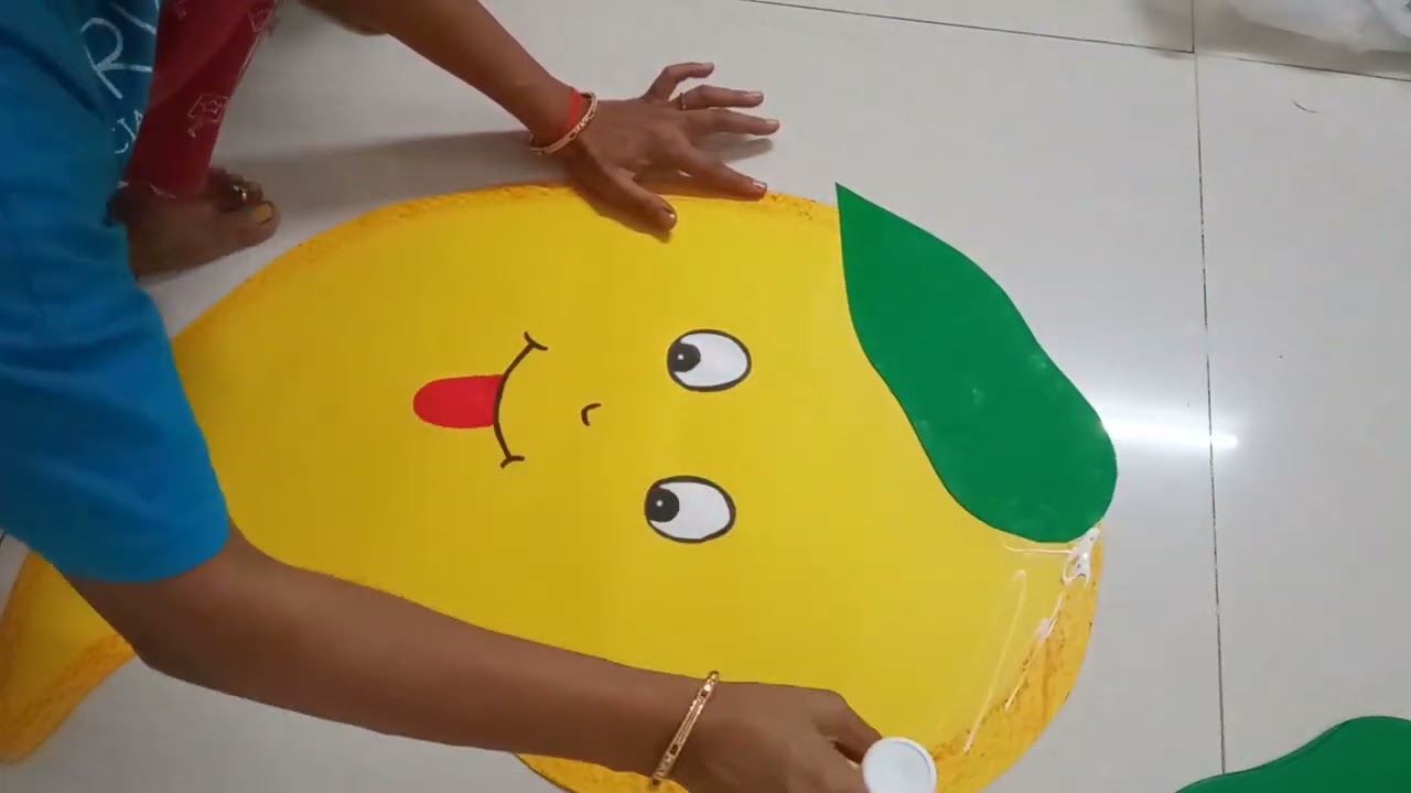 How to make Mango dress for kids|Fruit fancy dress competition|Paper Fruit Costume|Paper Mango dress