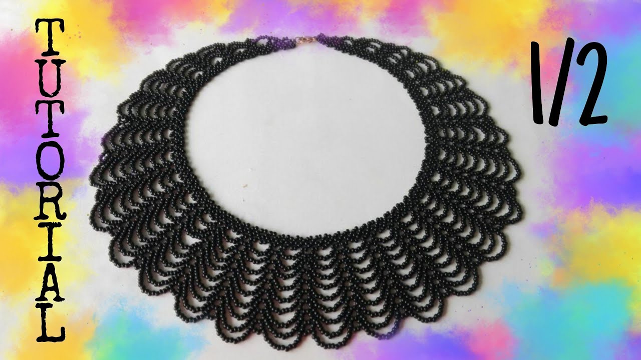 PASO A PASO, COLLAR REDONDO EN MOSTACILLA 1/2