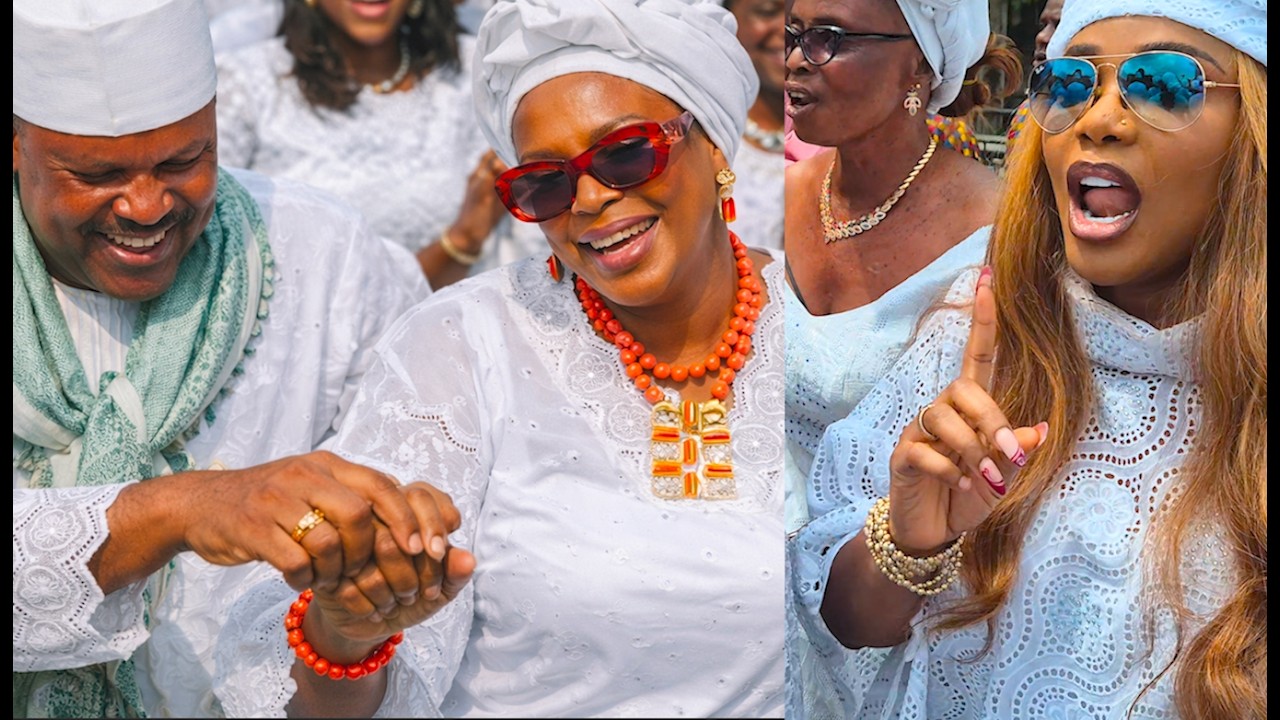 Bimbo Oshin,Iyabo Ojo Join Fathia Balogun,Saidi &Kids in Emotional Dance at Her Mother' Burial