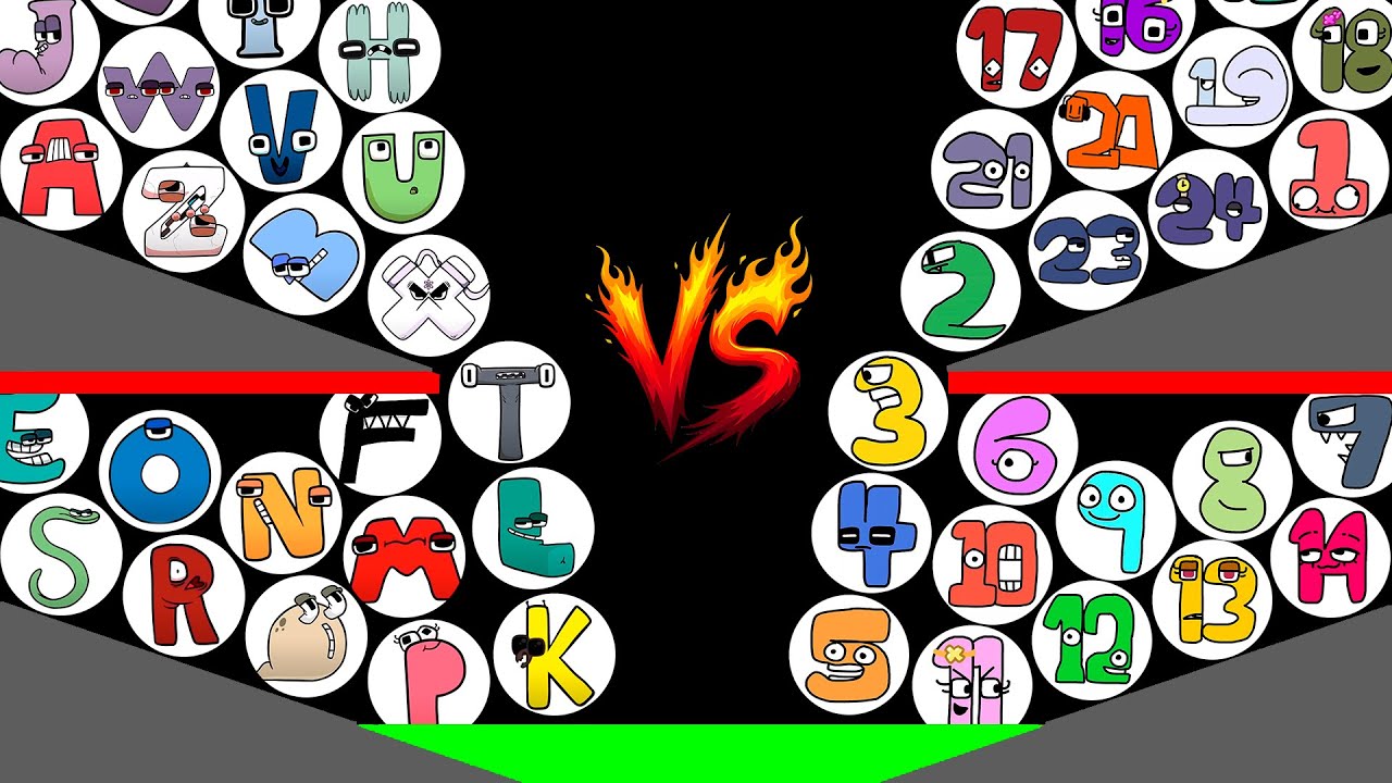 🔥 SHOCKING NUMBERS VS LETTERS BATTLE! Alphabet Lore vs Number Lore Marble Race in Algodoo | Marbles
