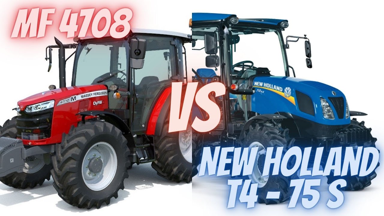 MF 4708 M  VS NEW HOLLAND T4   75 S #top #tractor #masseyferguson #newholland