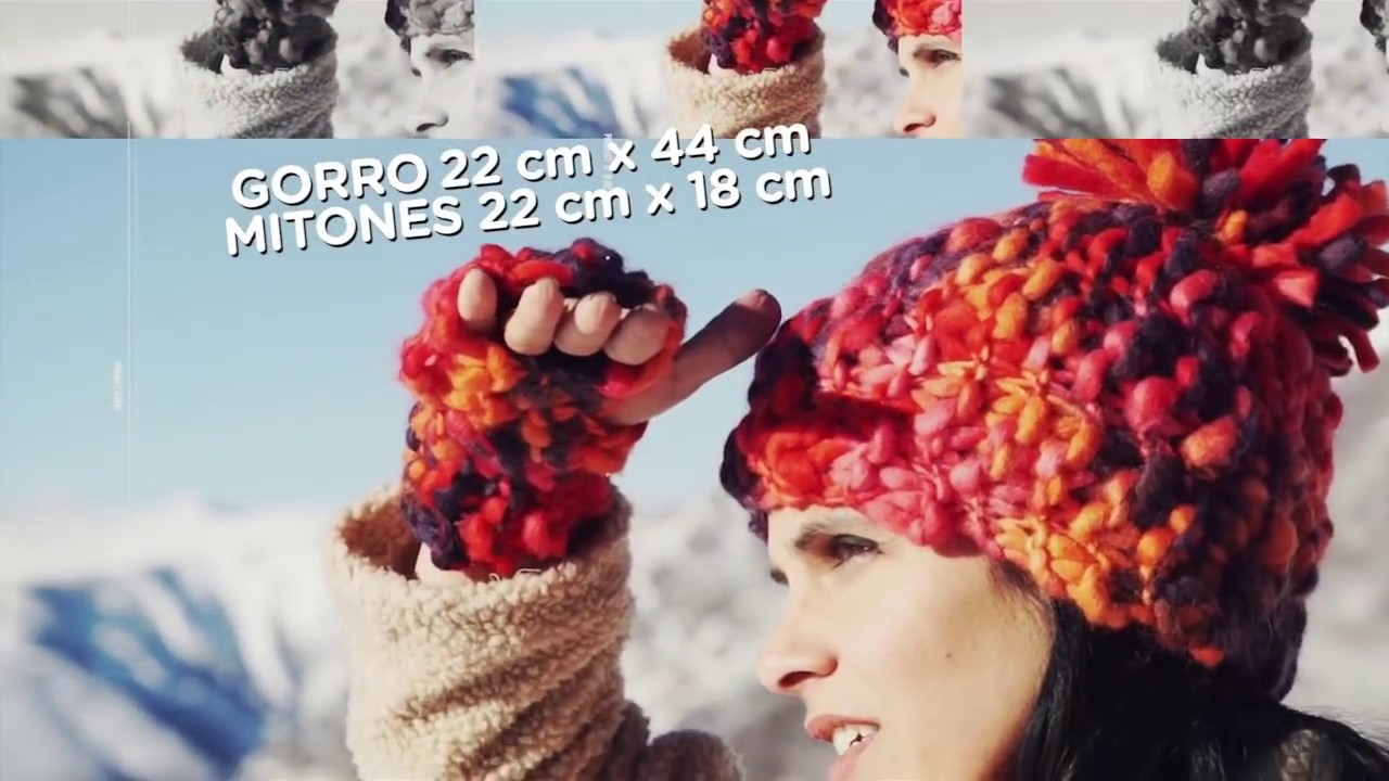Como tejer un Gorro y mitones para principiantes