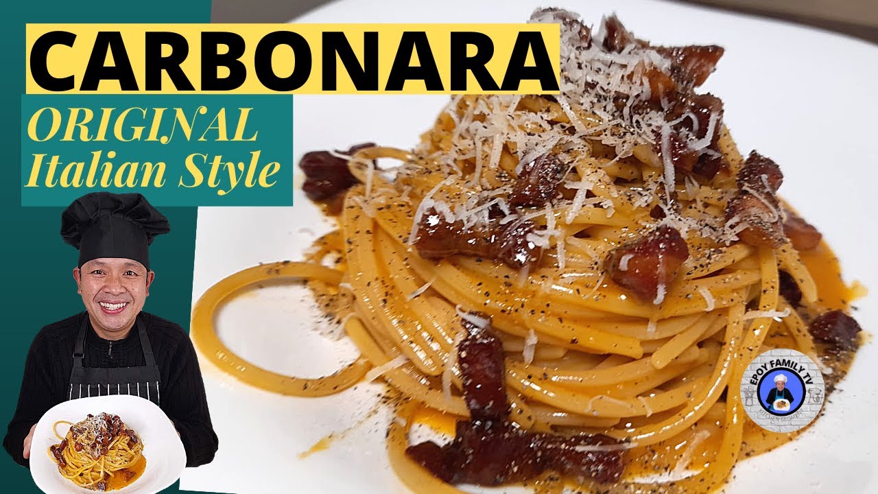 CARBONARA (Original Italian Style) #howtocook #paanolutuin