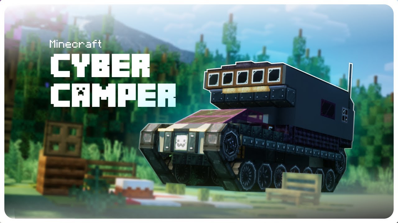 I built Big Truck base in Minecraft. Tutorial video #minecraft #createmod #trackwork
