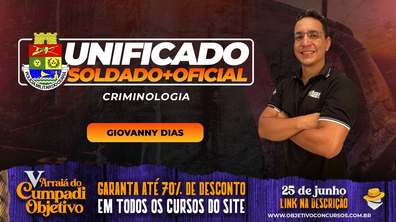 UNIFICADO SD + CFO PMCE | Criminologial: Criminalidade no mundo e no Brasil - Prof. Giovanny D.