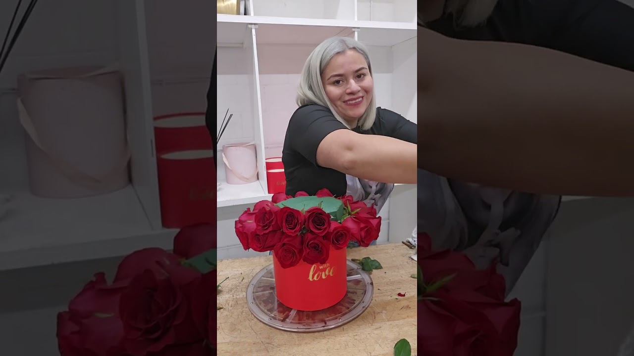 Como hacer una caja con 75 rosas 360