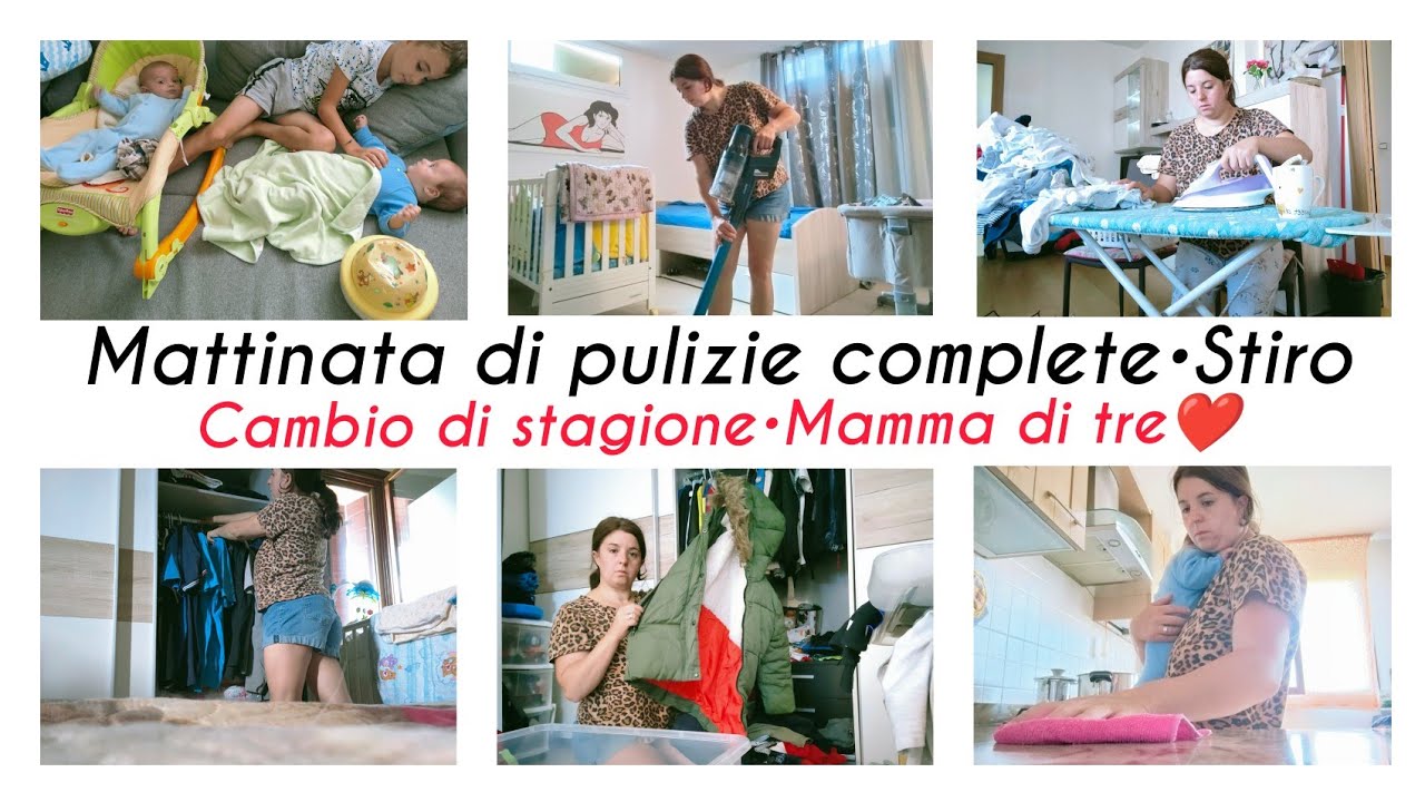 Una giornata con me da Mamma di tre•Pulizie di tutta casa•Cambio stagione•Organizzazione bimbi/casa