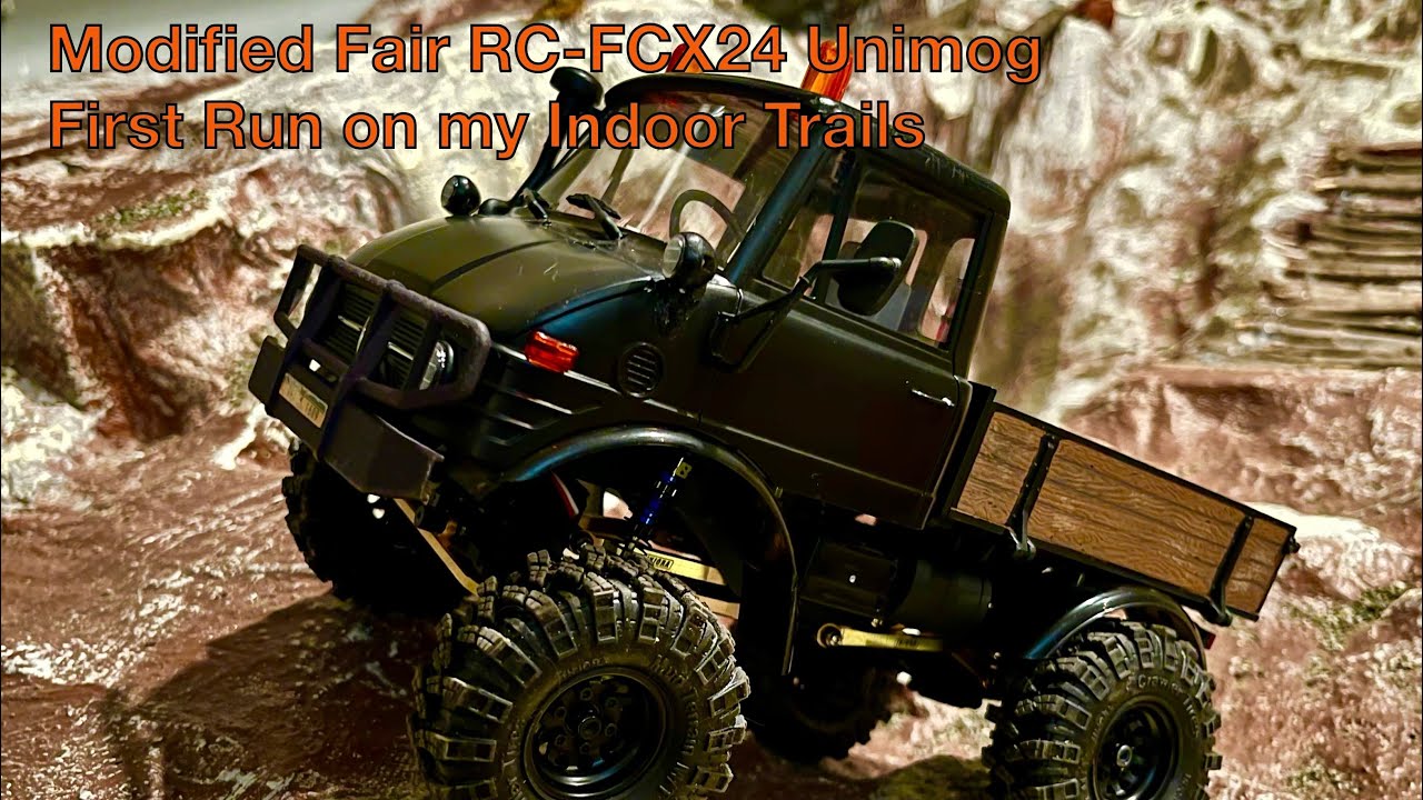 Modified Fair RC- FMS fcx24 Unimog on the indoor trails!