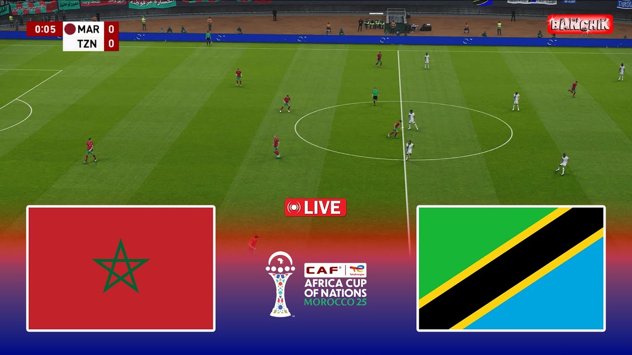 🔴MOROCCO vs TANZANIA - CAF Africa Cup of Nations 2025 | Pes 21 Simulation Gameplay