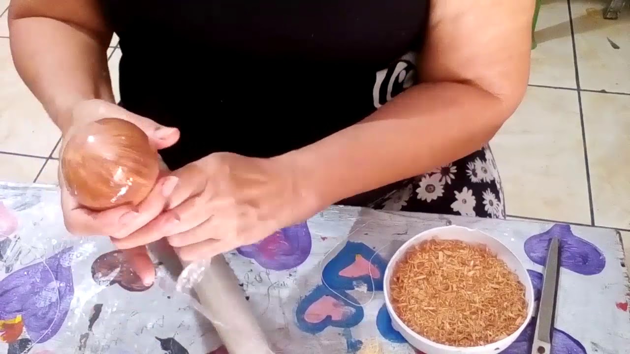 COMO FAZER CEBOLA DE SACOLAS DE PLÁSTICO