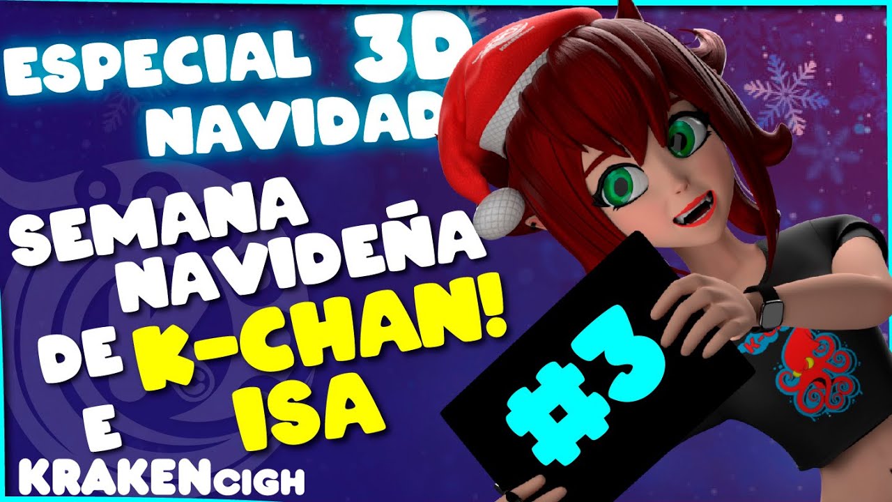 🌊NAVIDAD CON K-CHAN e ISA🦑Seguimos con la escena y empezamos a pintar y texturizar # 3  🎄 