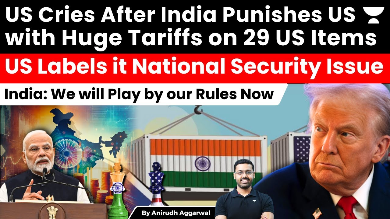 US Cries at WTO after India bring Huge Tariffs on 29 US Items. US Labels it National Security Issue.