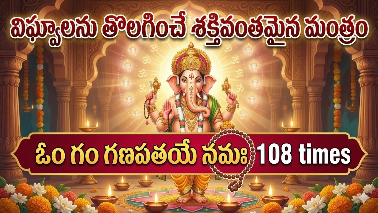 Om Gam Ganapataye Namah 108 Times 🕉️ | Remove All Obstacles | Ganesh Mantra Powerful Chanting