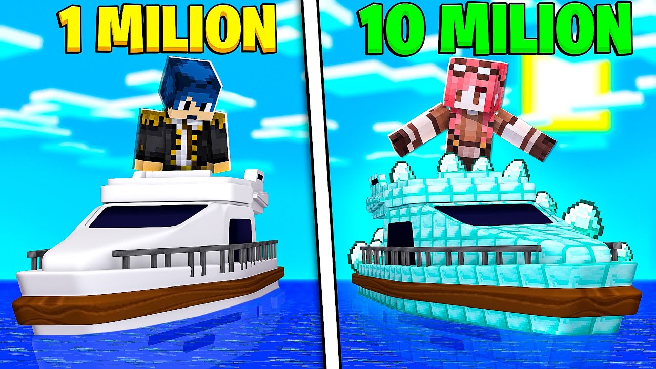 BARCA DA 1.000.000€ VS BARCA DA 10.000.000€! - MINECRAFT