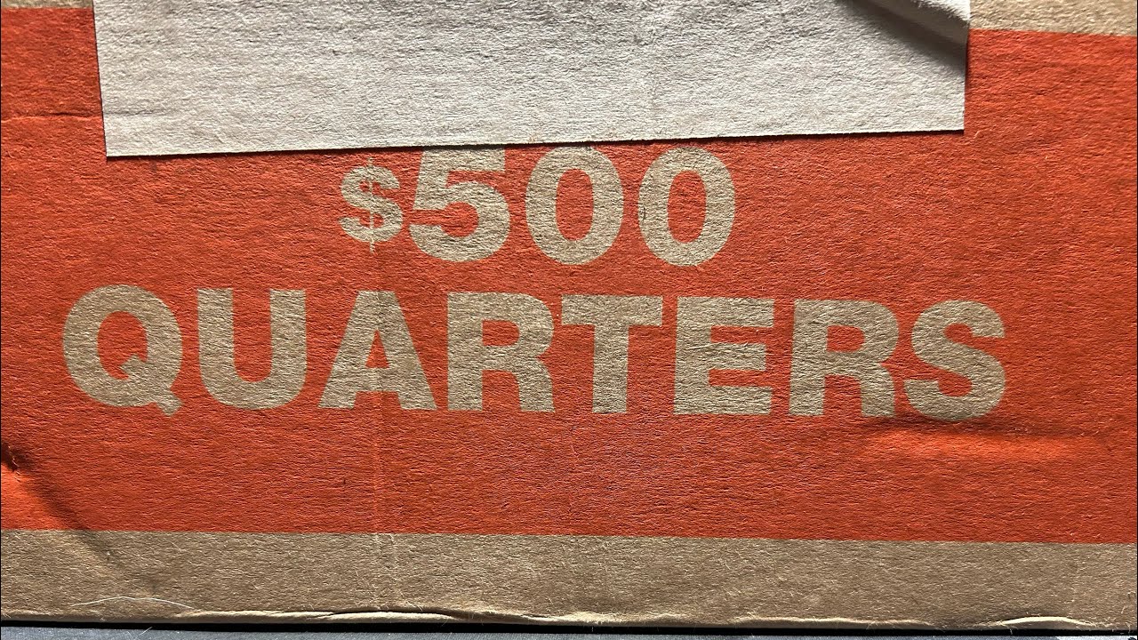 coin roll hunting a box of quarters, looking for silver, w's & cool stuff