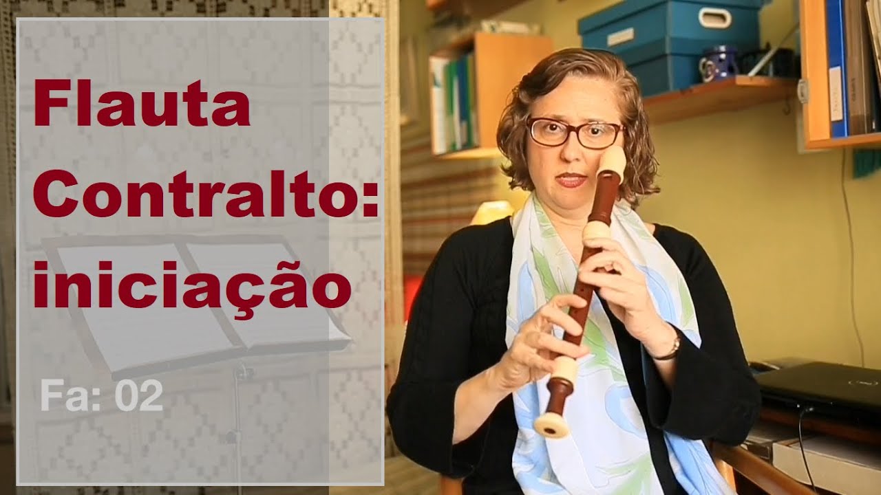 Flauta Contralto (2) melodias e exercícios iniciais