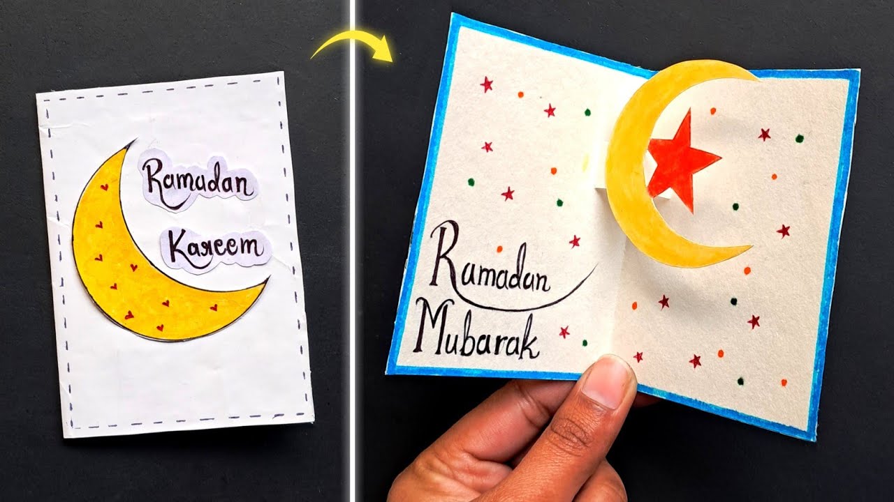 DIY Ramadan Mubarak Pop-up Card 🌙 | Ramadan Card | Ramadan Greeting Card | Abeda Ezy Craft