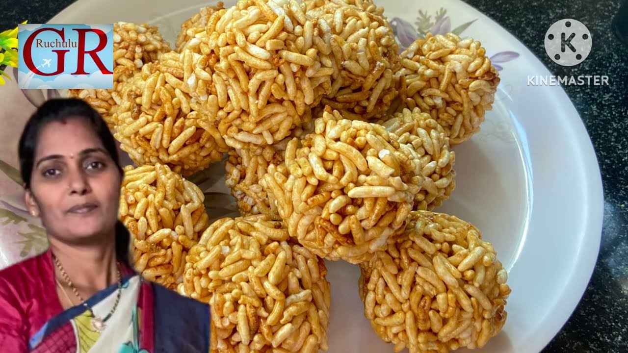 “10 నిమిషాల్లో బొరుగుల లడ్డూ 😍 Crispy & Tasty 