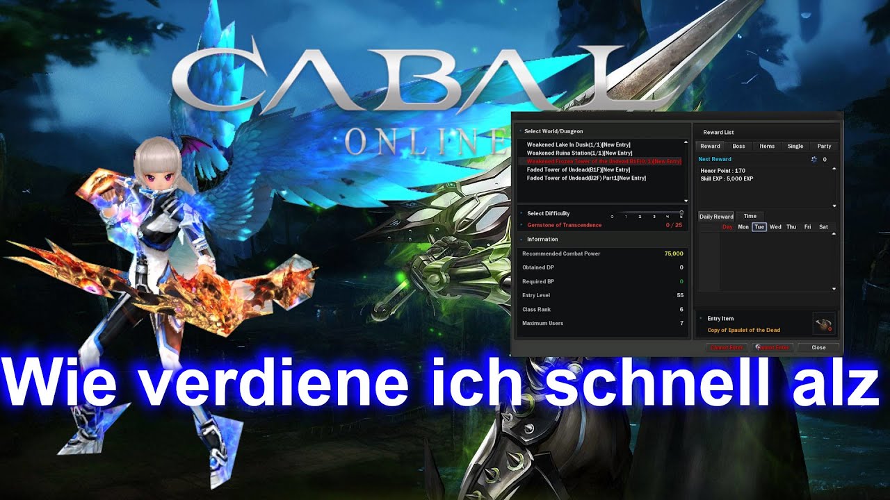 Cabal Online Eu - Wie verdiene ich Alz als neuer Spieler? Deutsch Part 2
