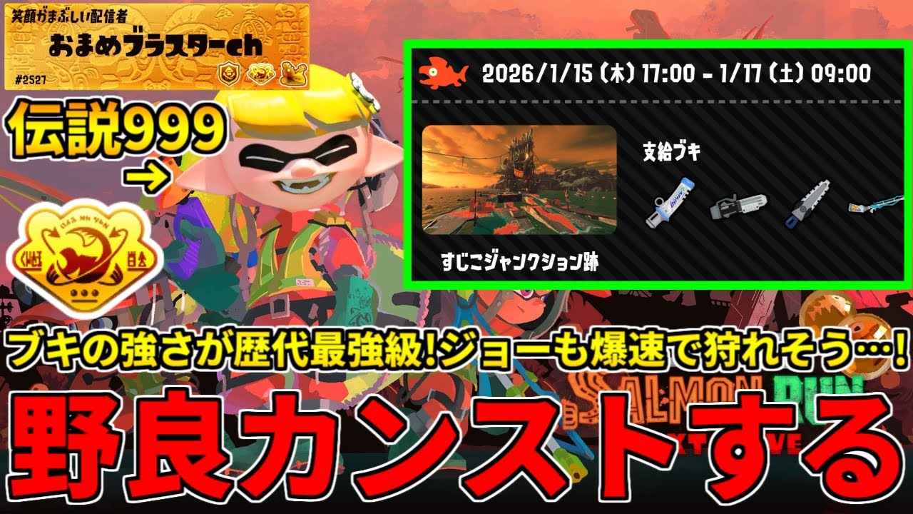 【この配信でノーミスカンストしました！】野良カンスト655回した男のサモラン！歴代最強級の編成ですじこもジョーも破壊しに行く！【スプラトゥーン3/サーモンランNW】