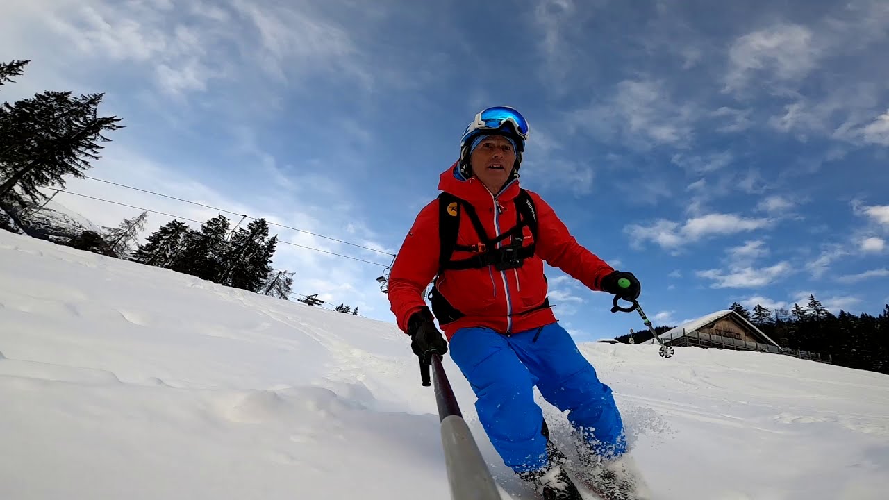 Discesa pista nera Raut - Monte Elmo 3Zinnen Dolomites / Discesa intera durante il Lockdown