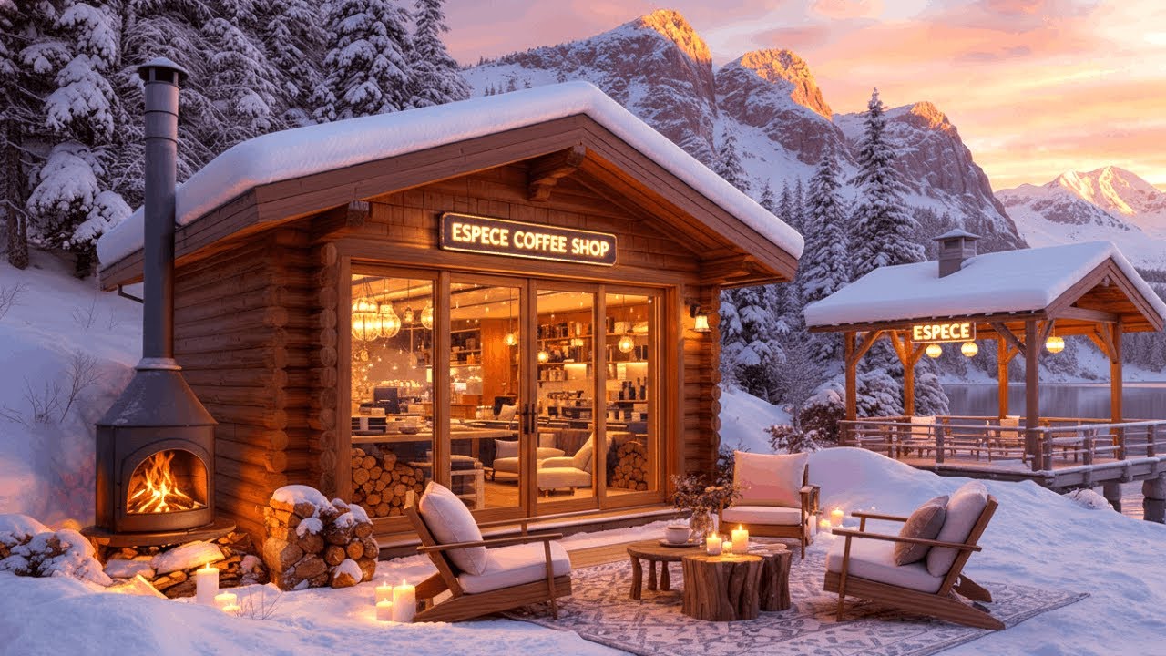Coffee Shop Smooth Bossa Nova Jazz with Fireplace for Work Focus 7