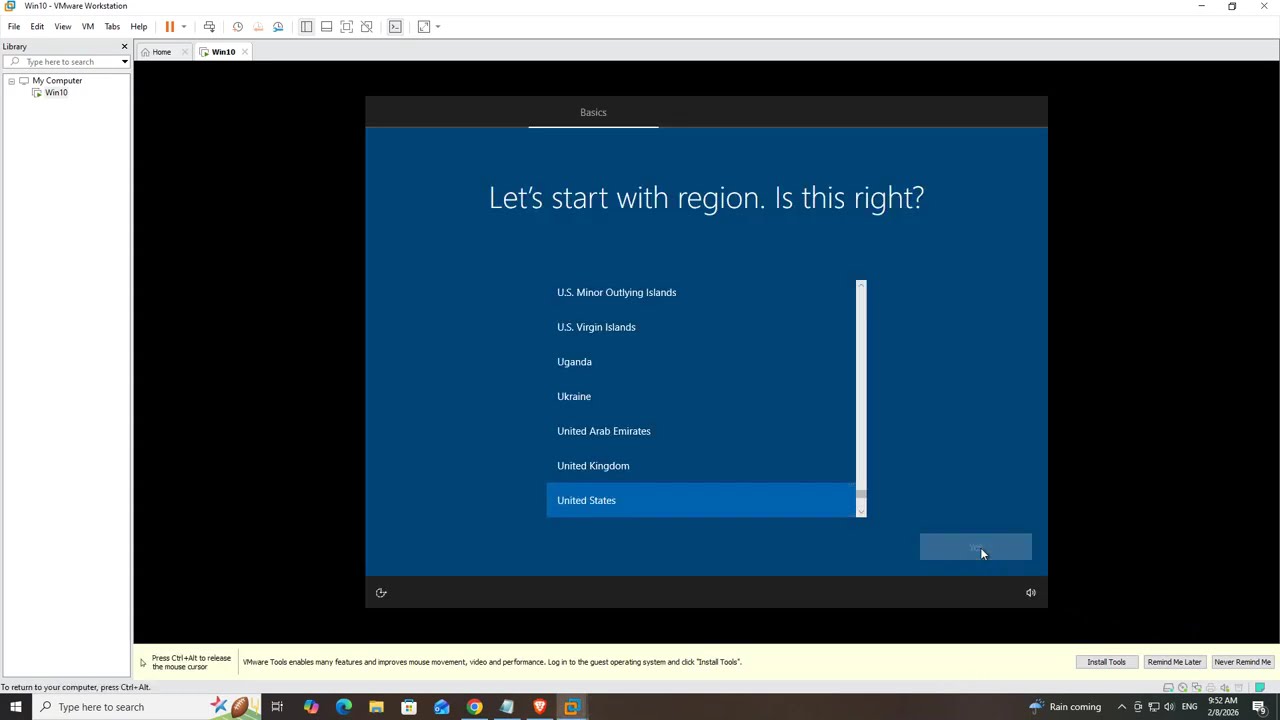 3 Install Windows 10 on VM