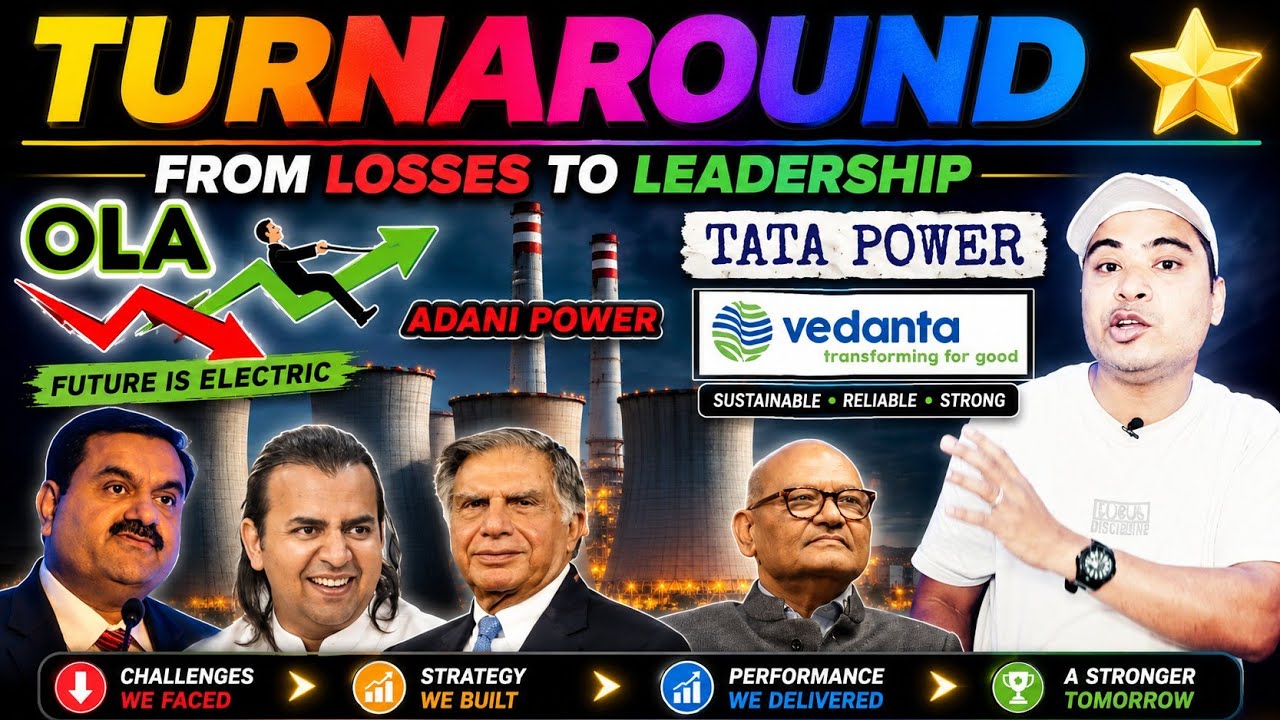 TURNAROUND STOCKS 🚀 | Losses to Leadership | OLA, Adani Power, Tata Power & Vedanta groups stocks 