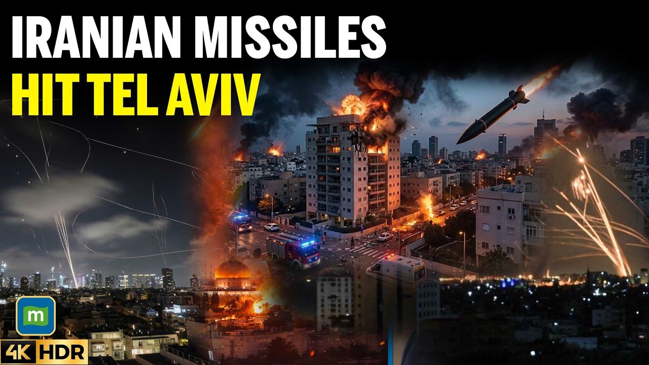 Iran Launches Missiles On Tel Aviv; Building Damaged, Sirens Blare Across City | N18G | 4K