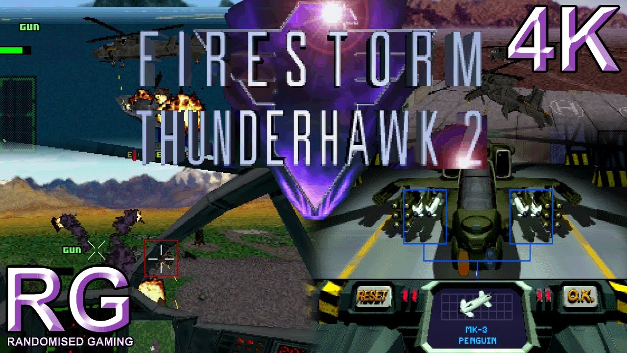 Thunderhawk 2 Firestorm - SEGA Saturn - Intro, Mission Gameplay from 4 Campaigns [UHD 4K]