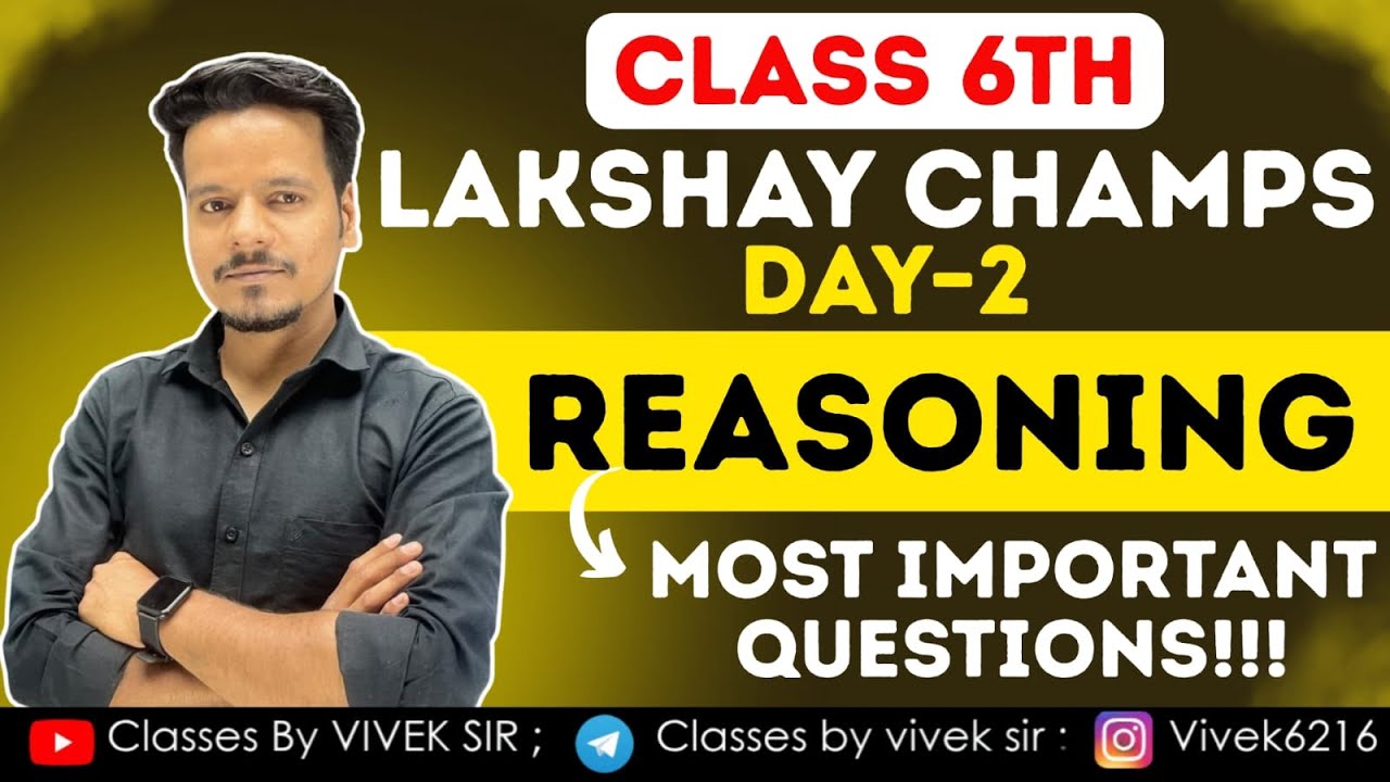 CLASS -6TH REASONING 🔥| CM SHREE / SOSE | SELECTION 100% | By Aakash sir